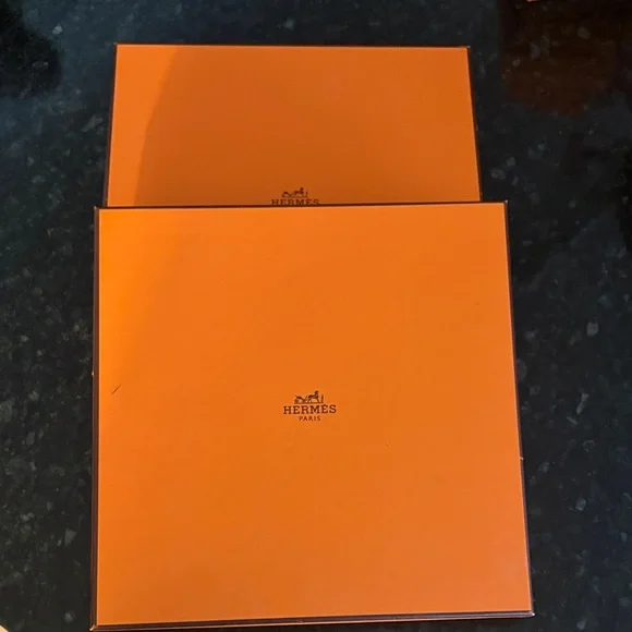 Hermès Orange Scarf Boxes (2) - Picture 1 of 5